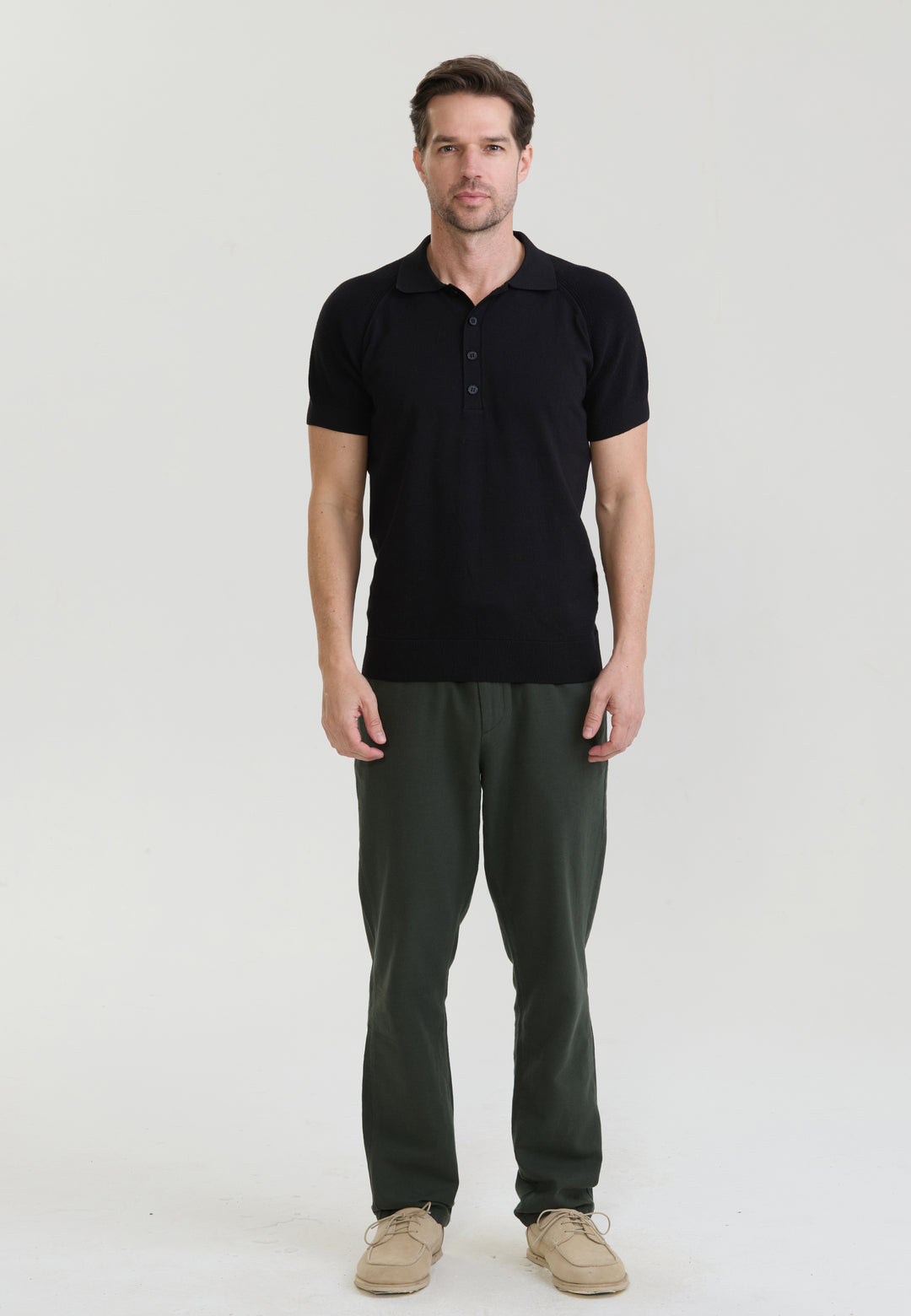 Erkek Düğme Detaylı Polo T-Shirt